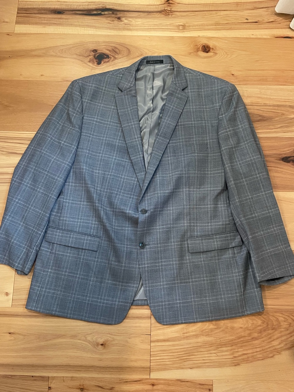Calvin Klein Gray Windowpane Sport Coat